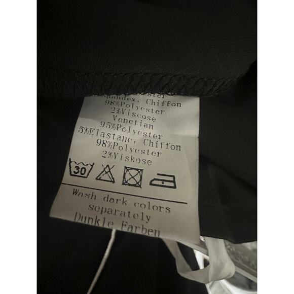 Hanna Nikole Black Chiffon Dress Rhinestone Drape Cape Overlay Formal Size 18w - Picture 9 of 14